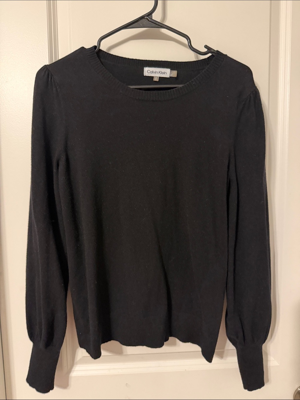Calvin Klein Black Long-Sleeve Crewneck Sweater